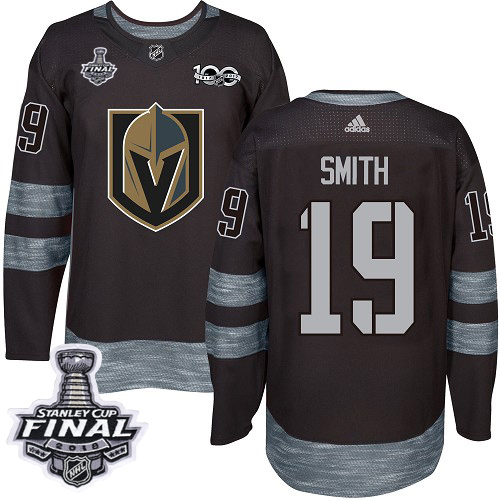 Adidas Golden Knights #19 Reilly Smith Black 1917-100th Anniversary 2018 Stanley Cup Final Stitched NHL Jersey